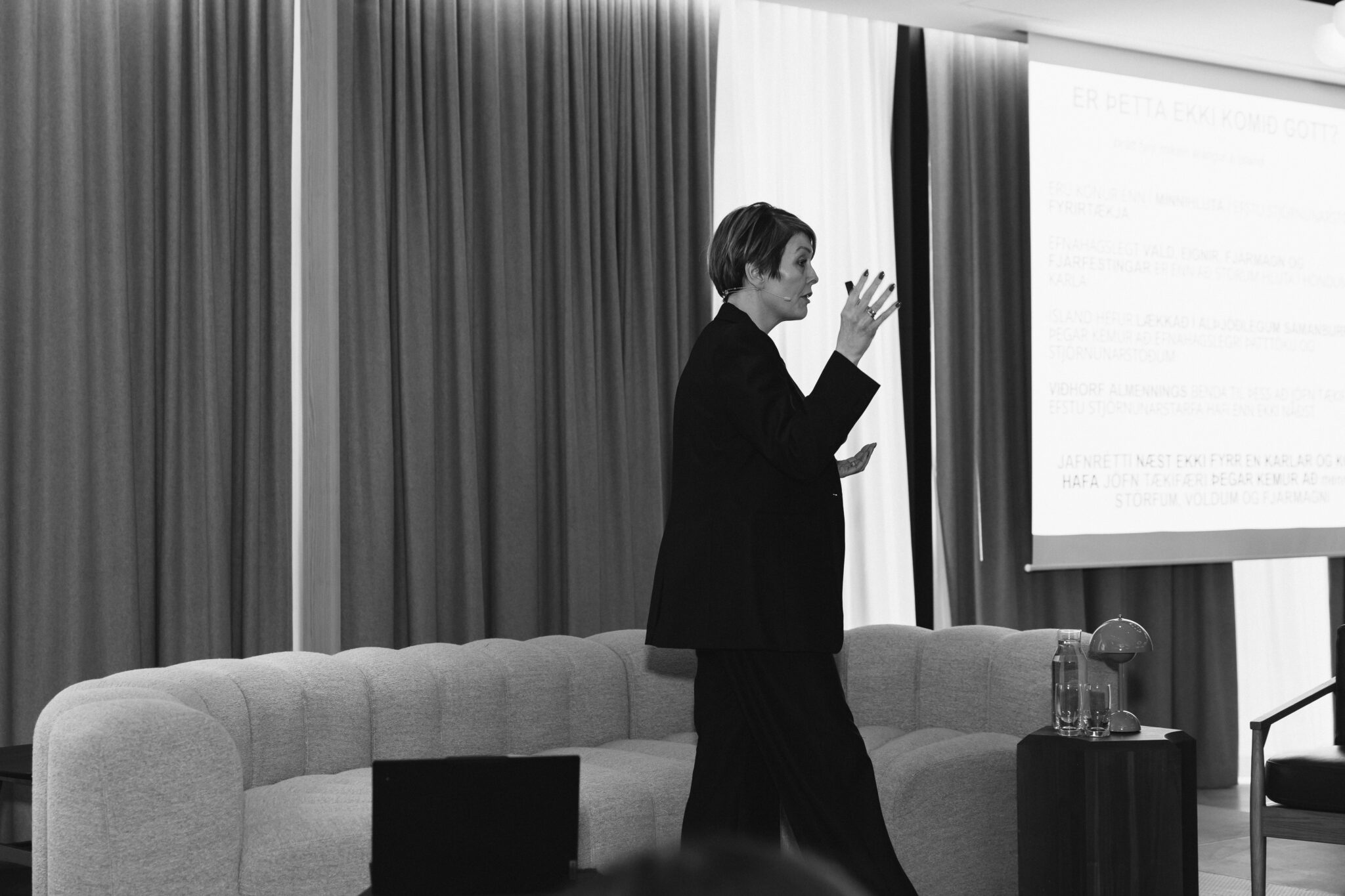 Ásta Dís Óladóttir fór yfir stöðu kynja í viðskiptalífinu