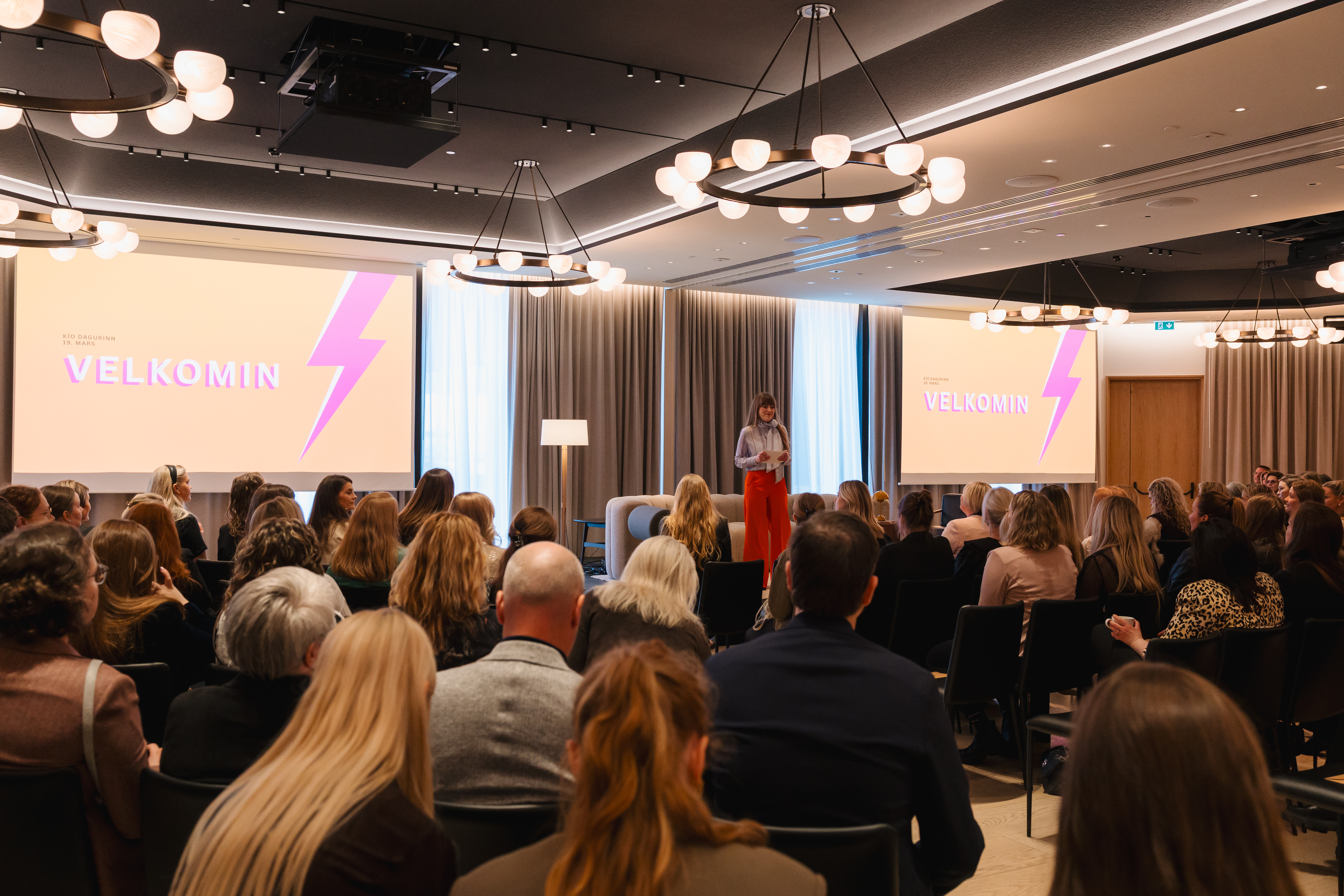 Selma Svavarsdóttir, formaður KÍO opnaði daginn